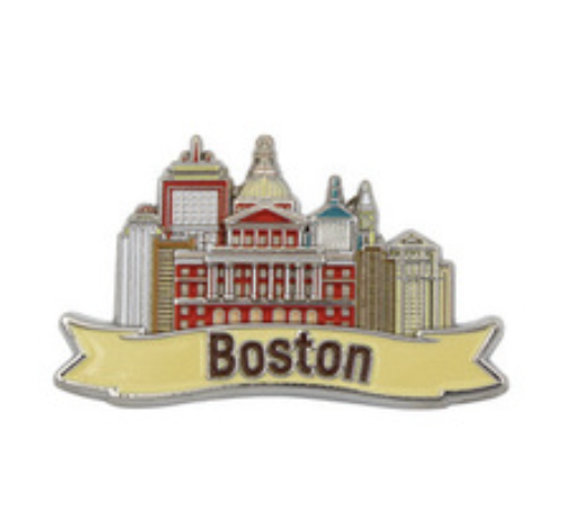 Boston Banner Metal Magnet