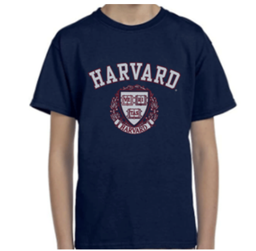 Youth Navy Harvard Glow T-shirt