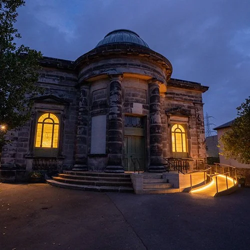 St Marks Church Front elevation at dusk by Katie Crow