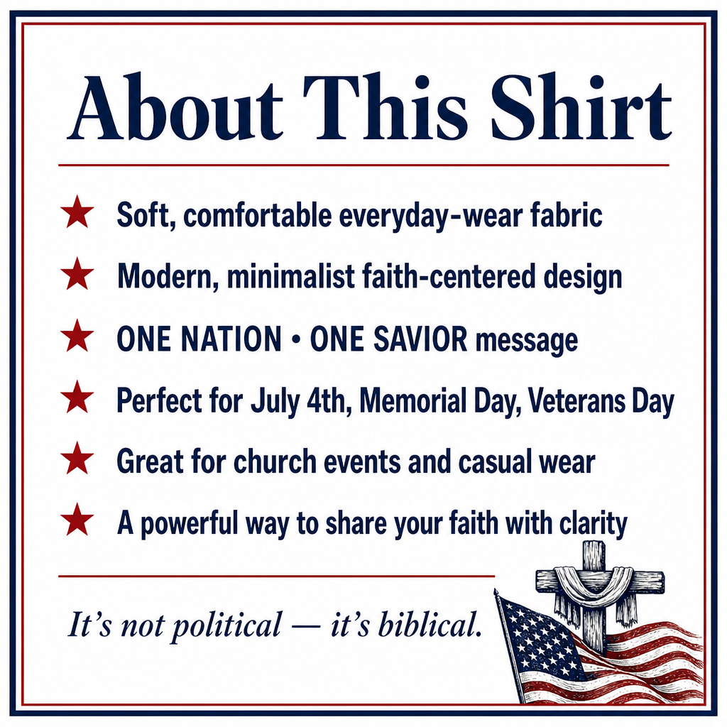 ONE NATION • ONE SAVIOR T Shirt