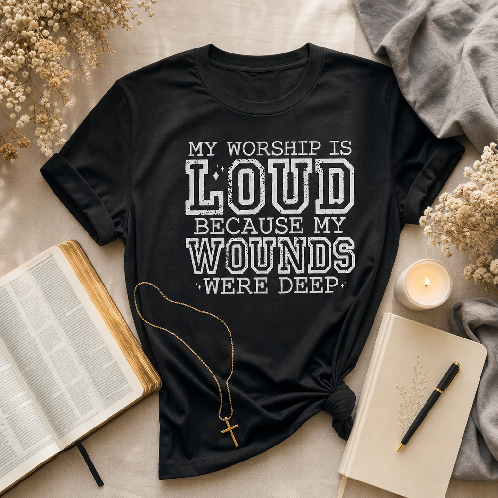 'Loud Worship' Inspirational Christian T-Shirt