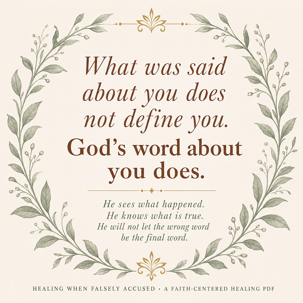 Healing When Falsely Accused