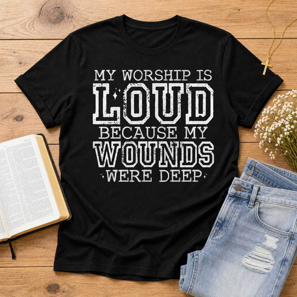 'Loud Worship' Inspirational Christian T-Shirt