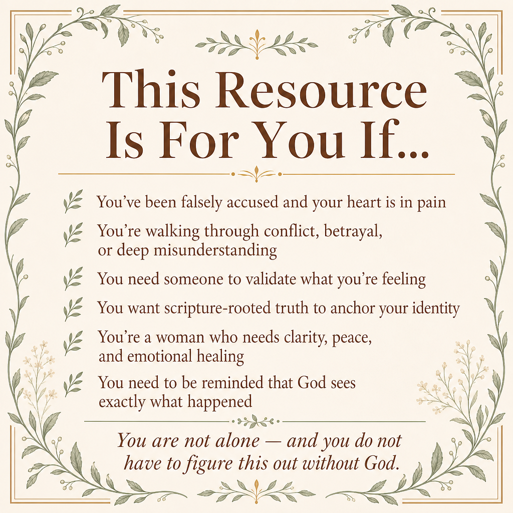 Healing When Falsely Accused