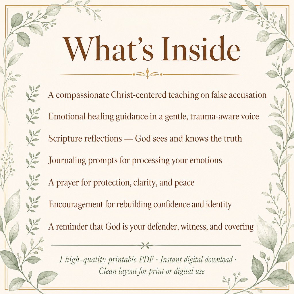 Healing When Falsely Accused