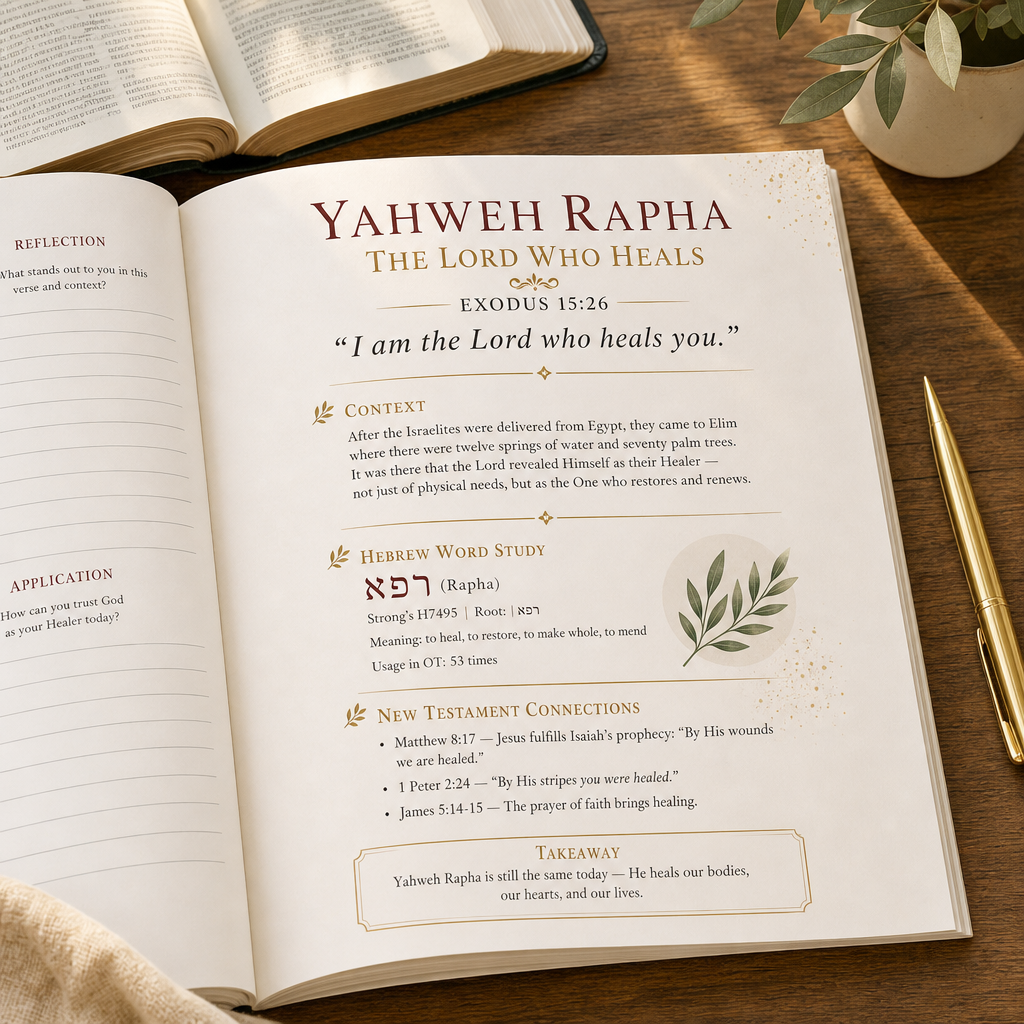 Yahweh Rapha and Goel Bible Study