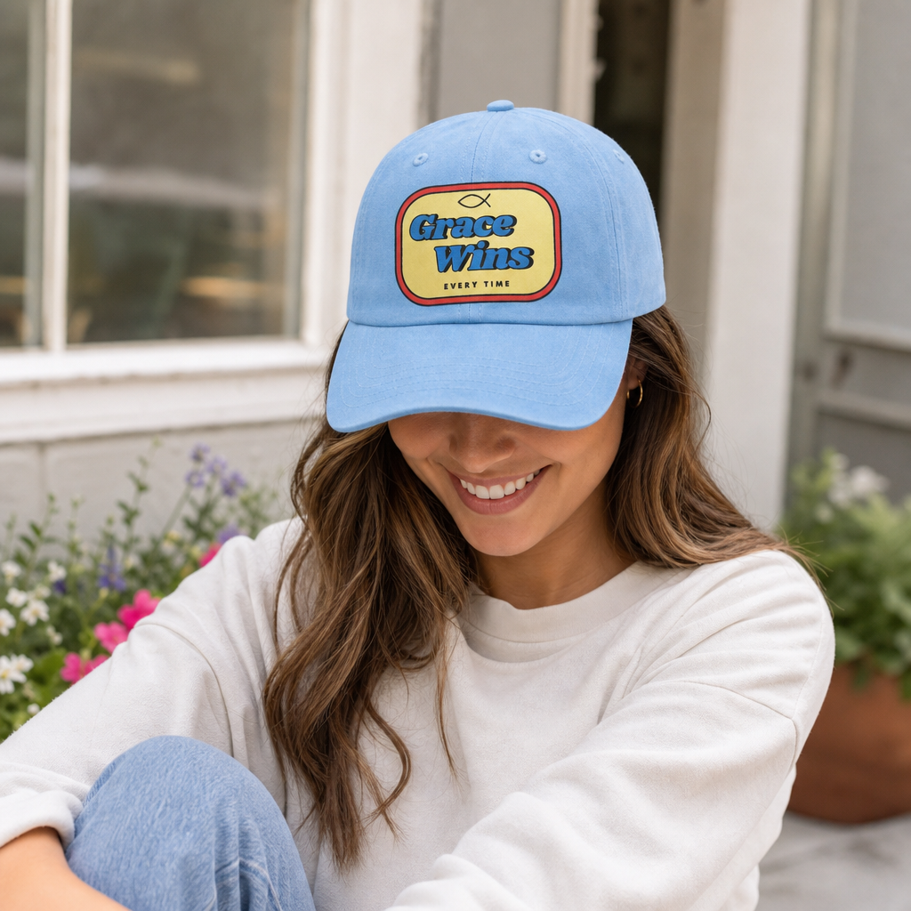 Grace Wins Every Time Baseball Cap