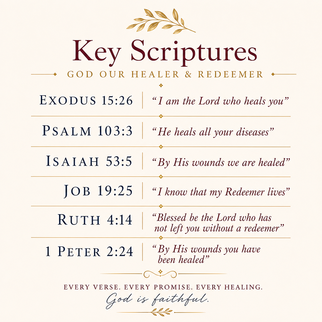 Yahweh Rapha and Goel Bible Study