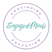 Decorative circle logo with the text "Beautiful N' Sparkling" in the center, surrounded by purple, pink, and teal accents.