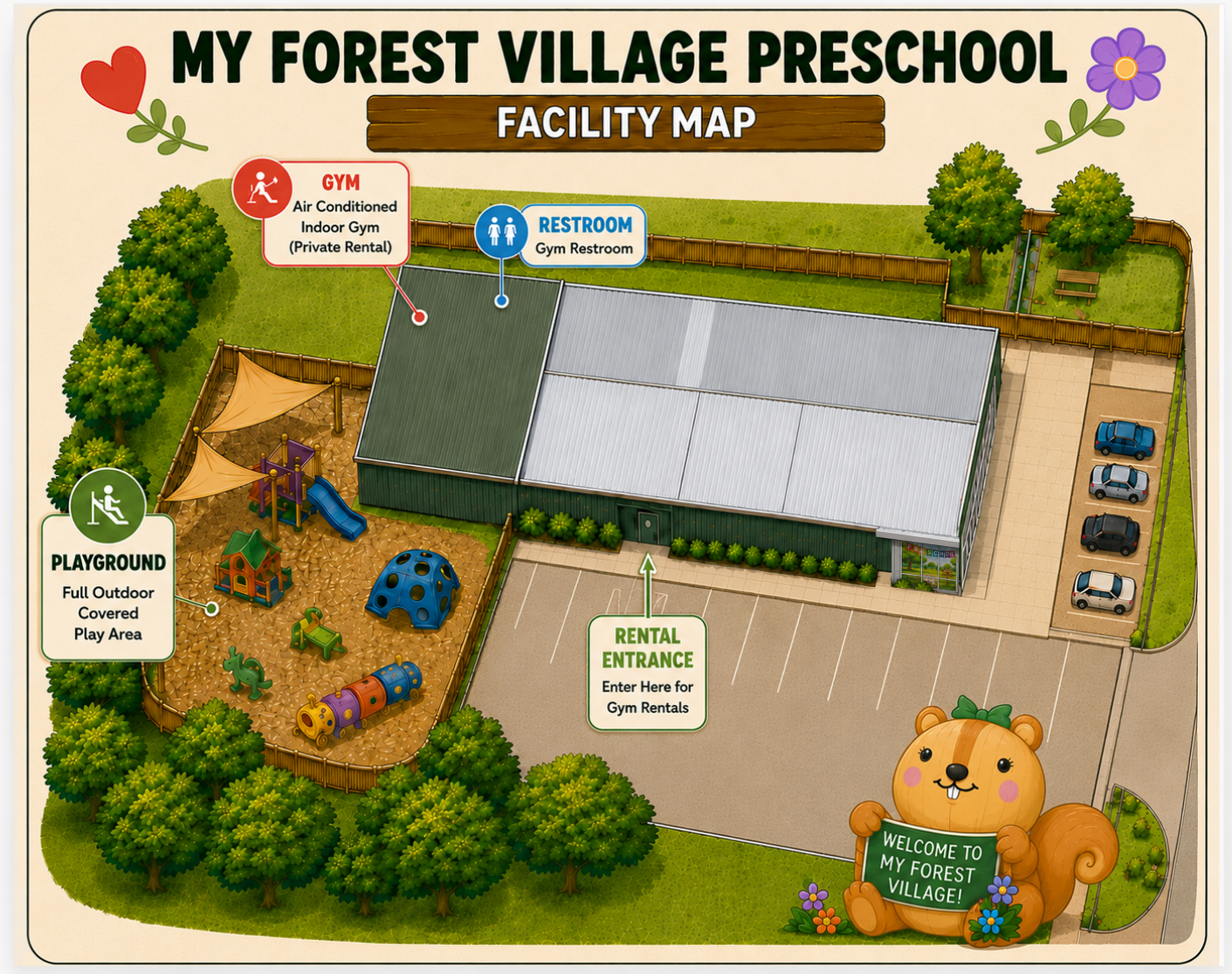 My Forest Village Preschool Facility Map