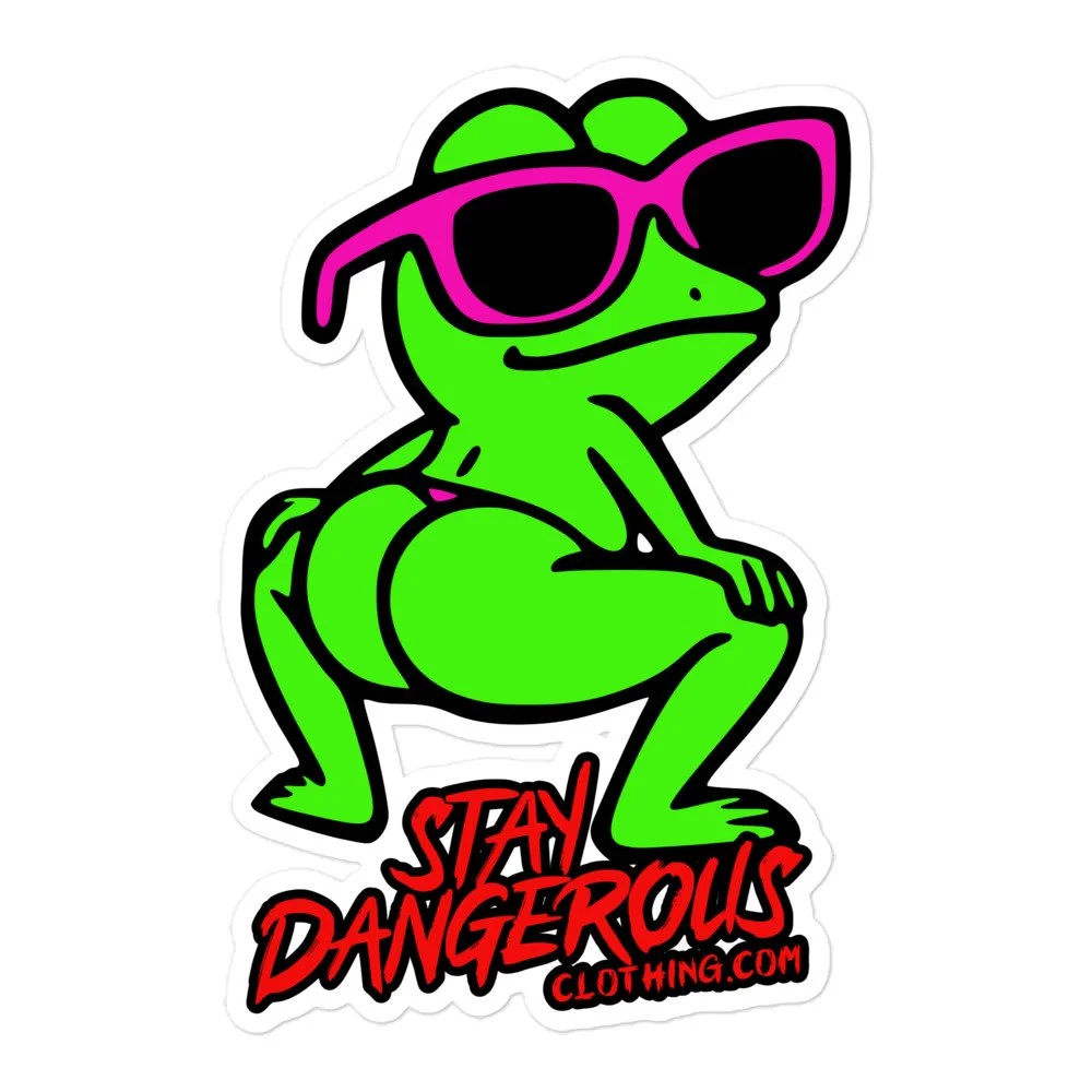 Stay Dangerous Frog Stickers