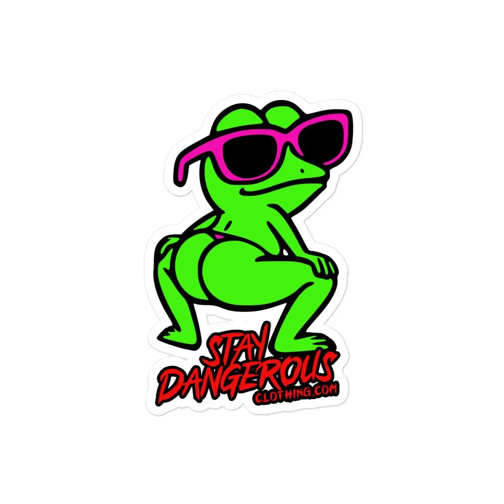 Stay Dangerous Frog Stickers