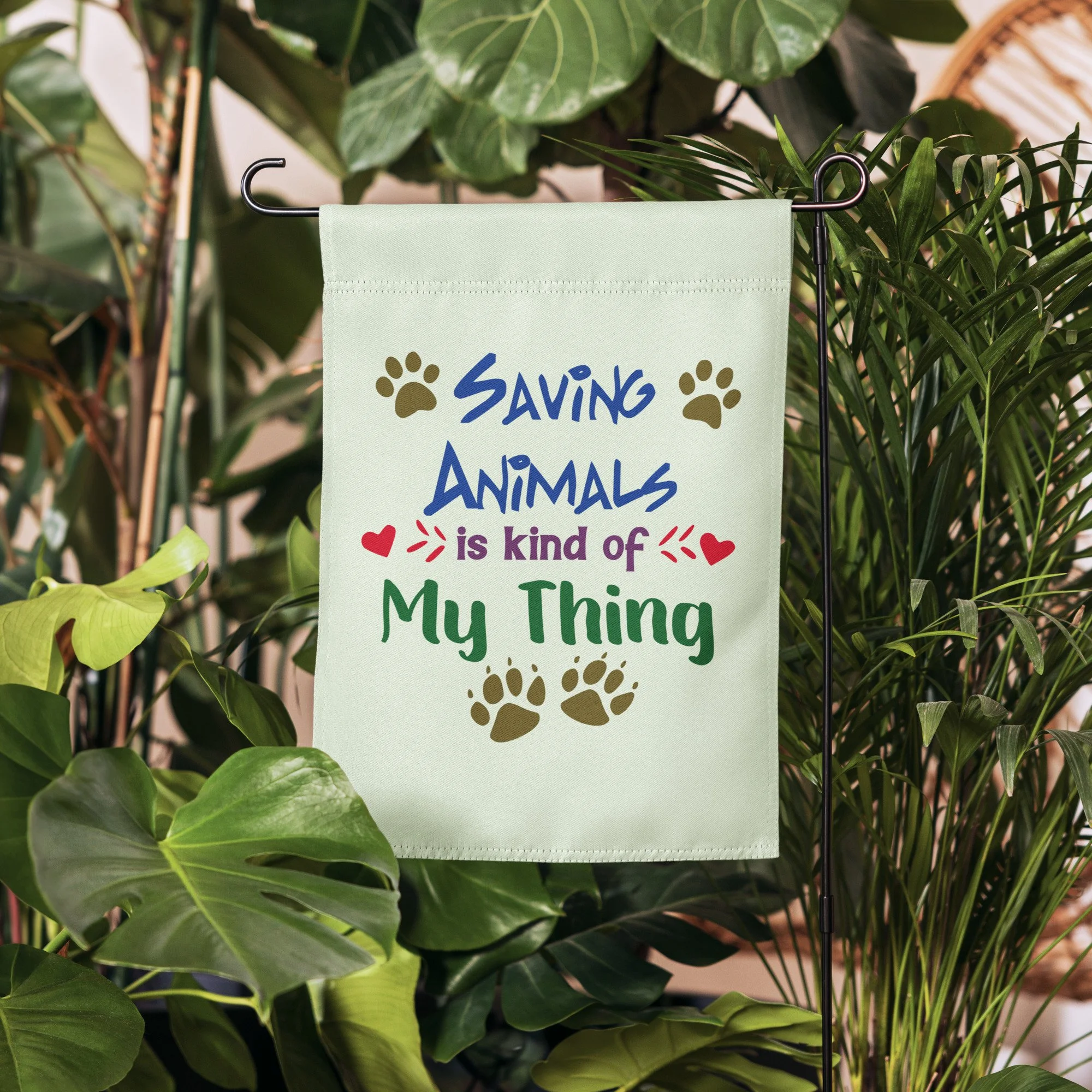 Saving Animals Garden flag