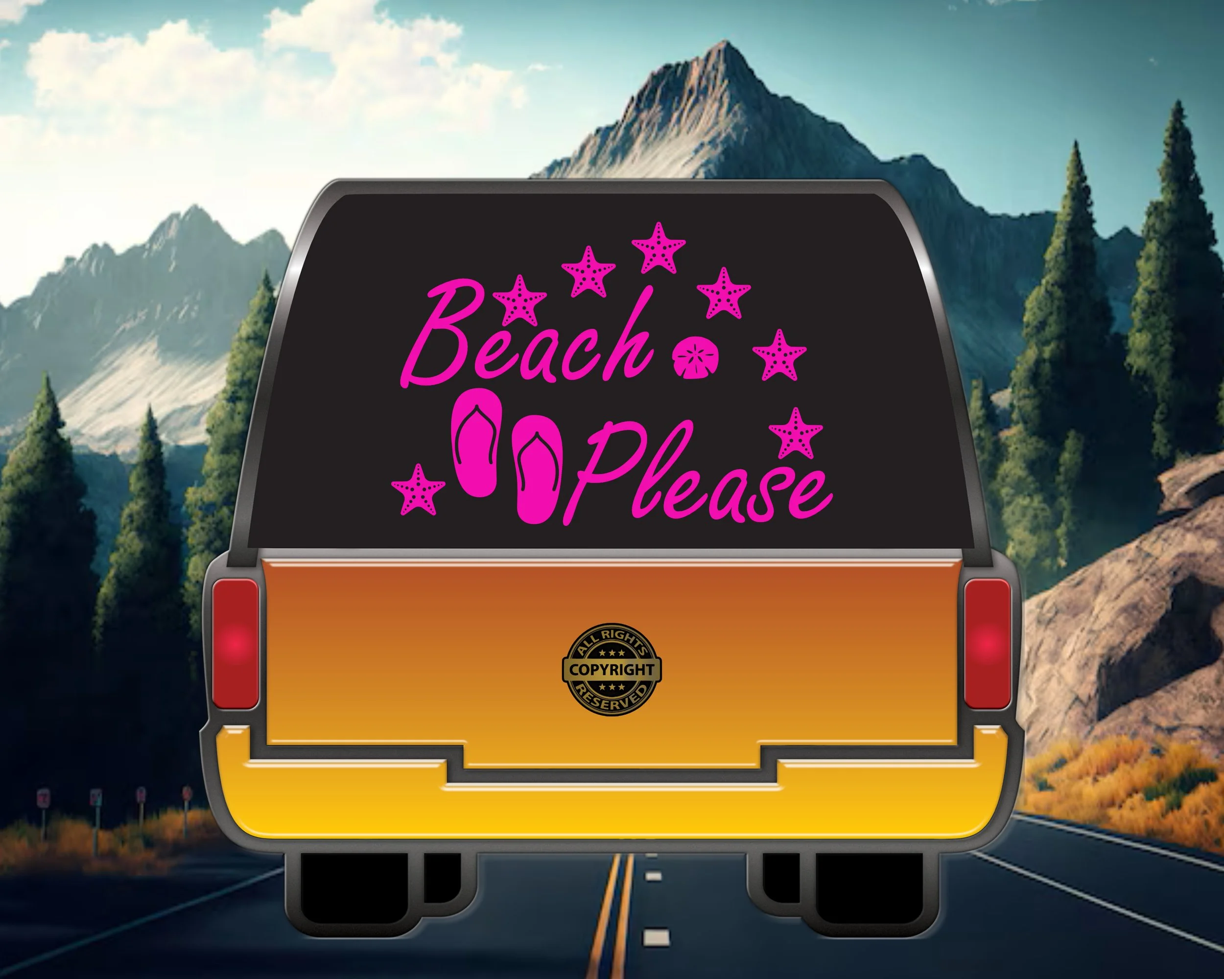 Beach Please Vinyl Decal
