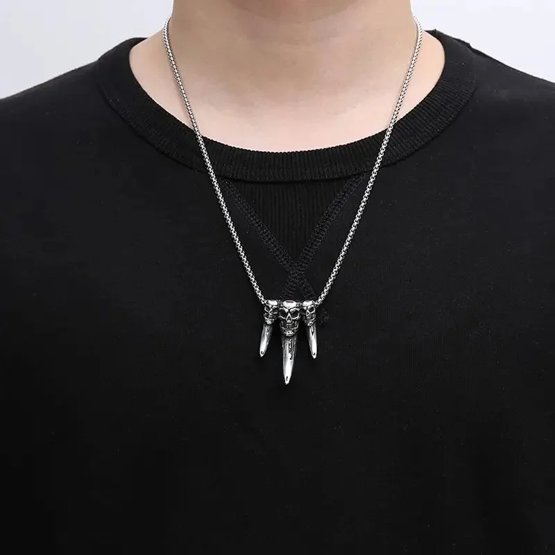 Skull's With Wolf Teeth Necklace.1.jpg