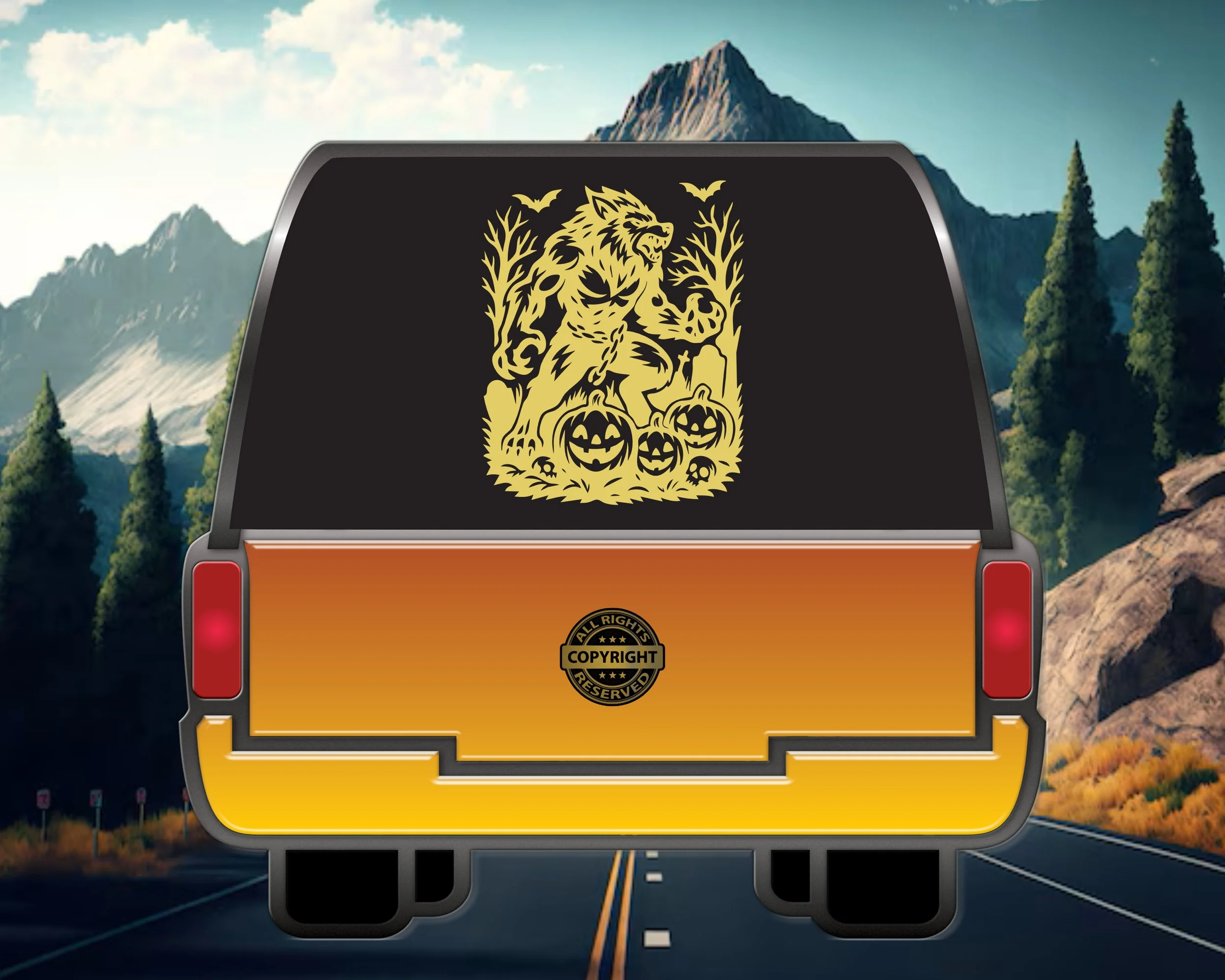 Werewolf Vinyl Decal    Decal-495