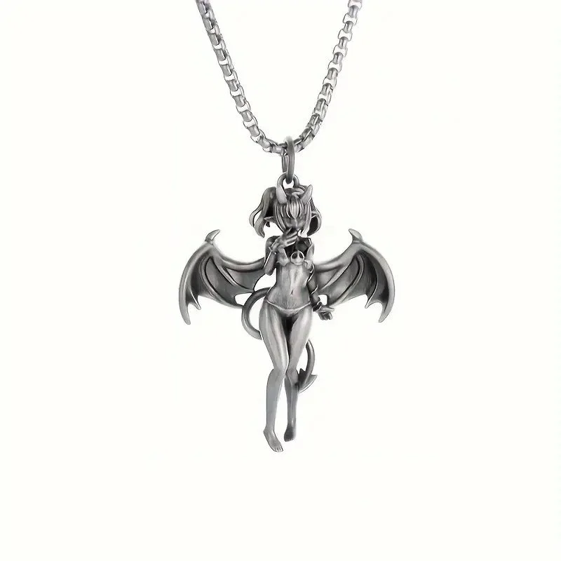 Bat Winged Devil Girl Necklace..jpg