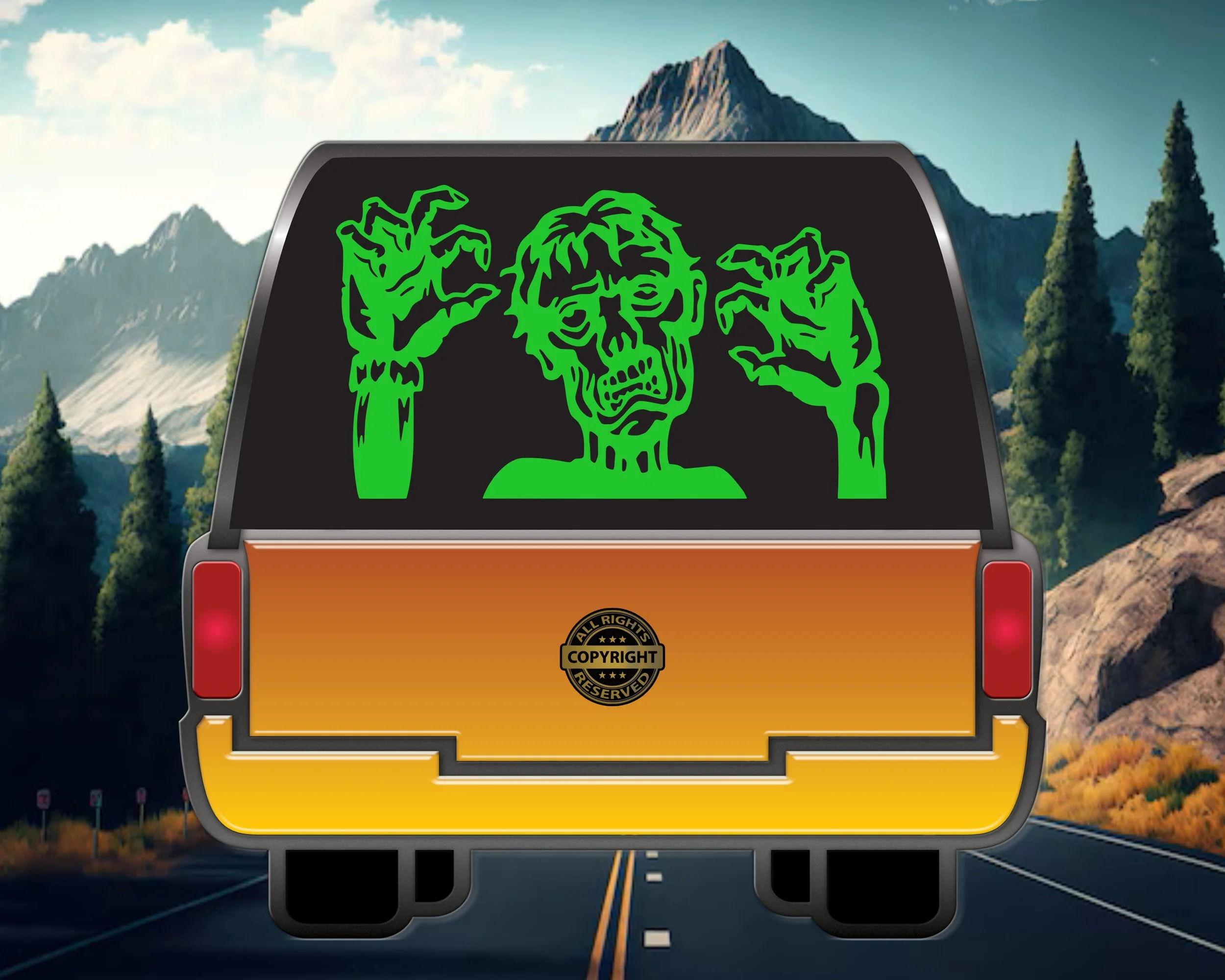 Zombie Vinyl Decal    Decal-502