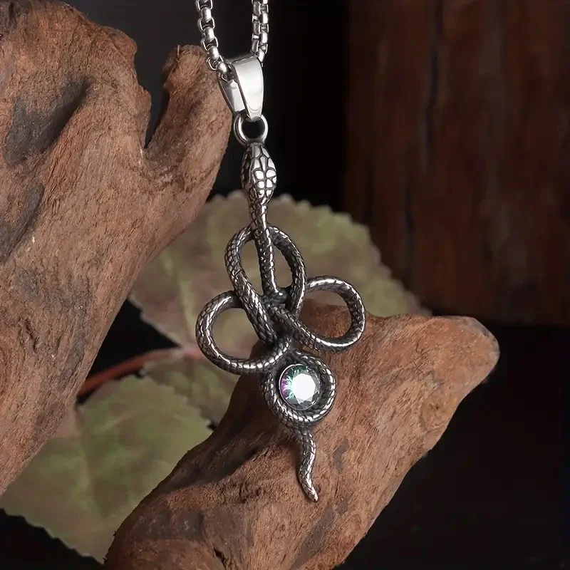 Guardian Snake with Zircon Gem Necklace.1.jpg