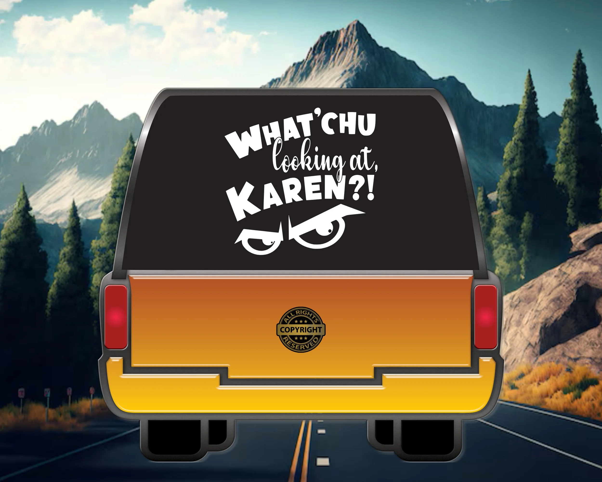 What Chu Looking at Karen Vinyl Decal