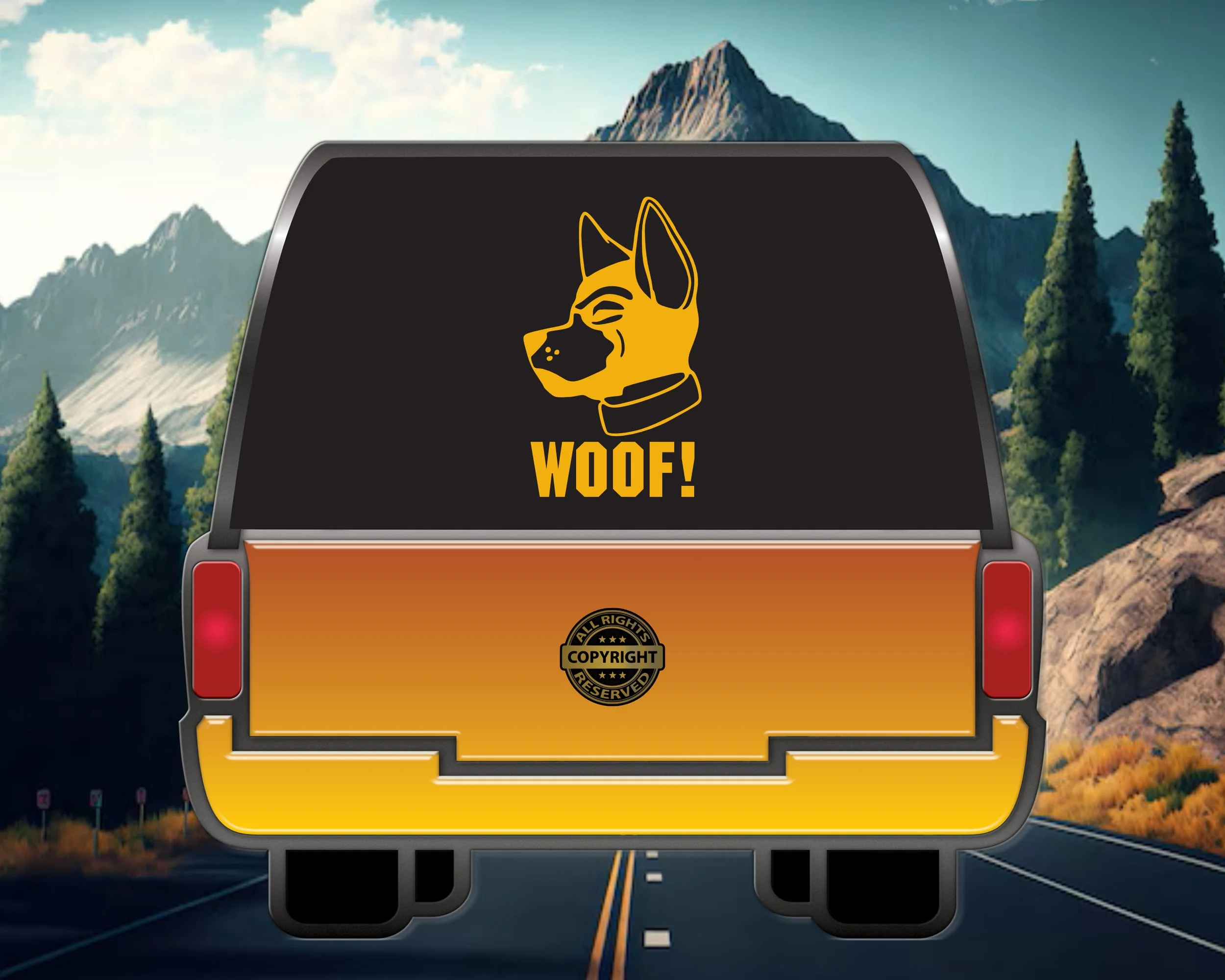 WOOF!  Vinyl Decal