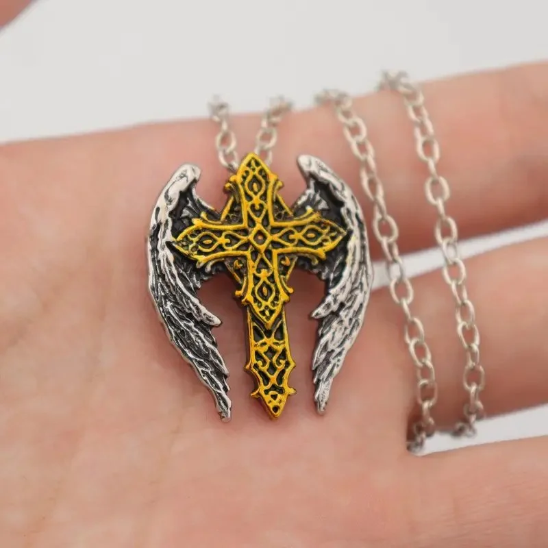 Trendy Winged Cross Necklace.2.jpg