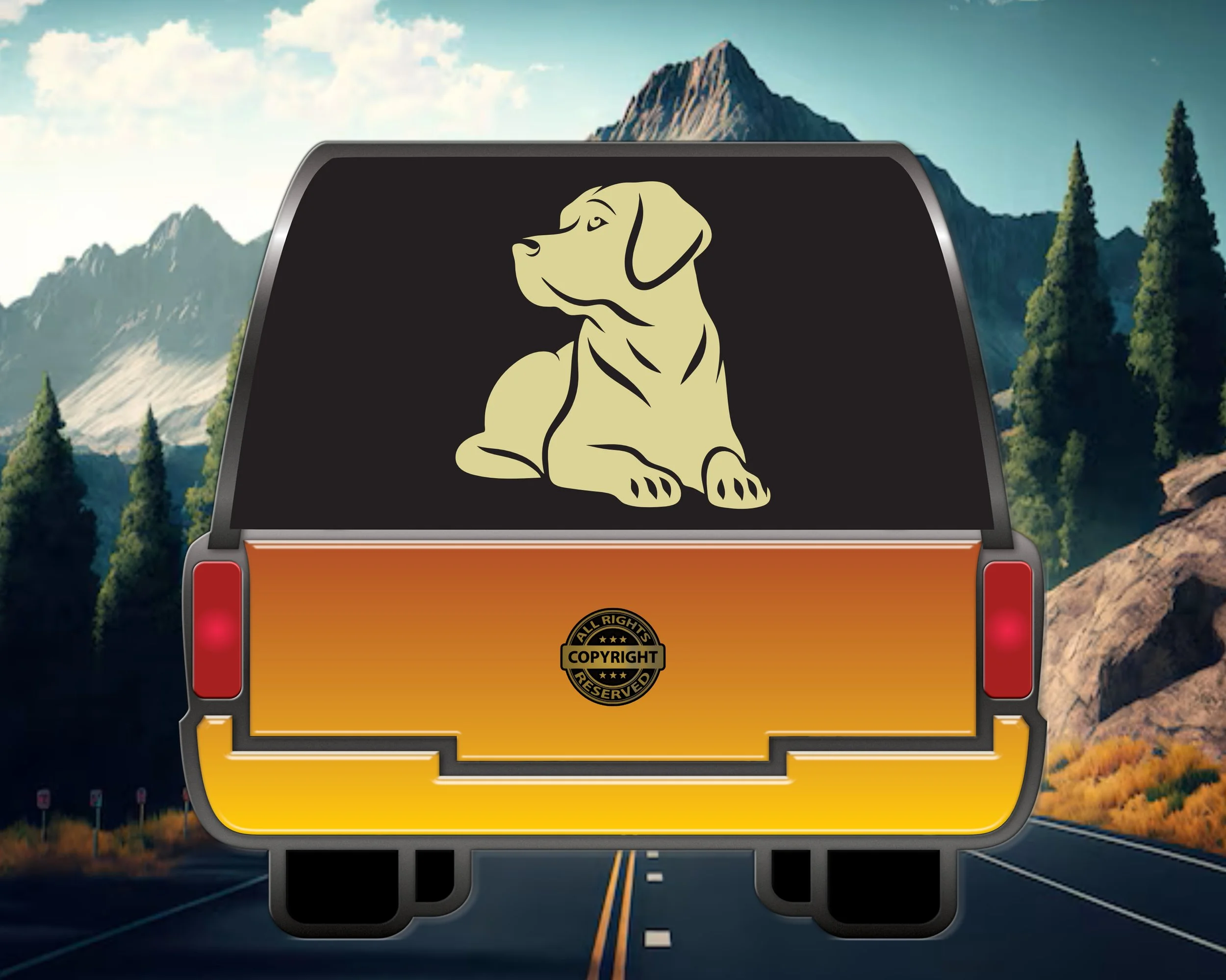 Black Lab  Vinyl Decal    Decal-493