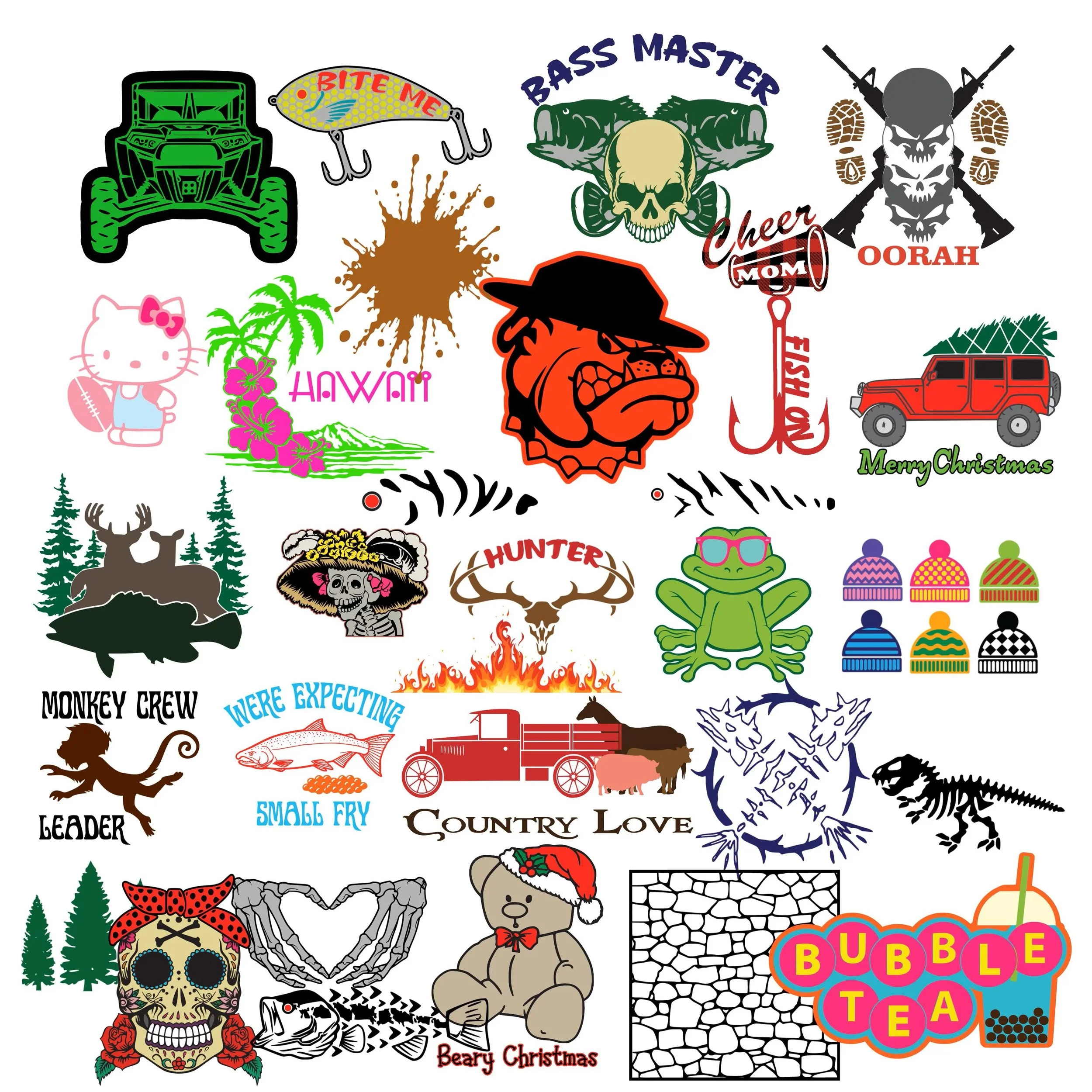 Massive  Artwork files Collection. SVG, PNG and more. Digital files.