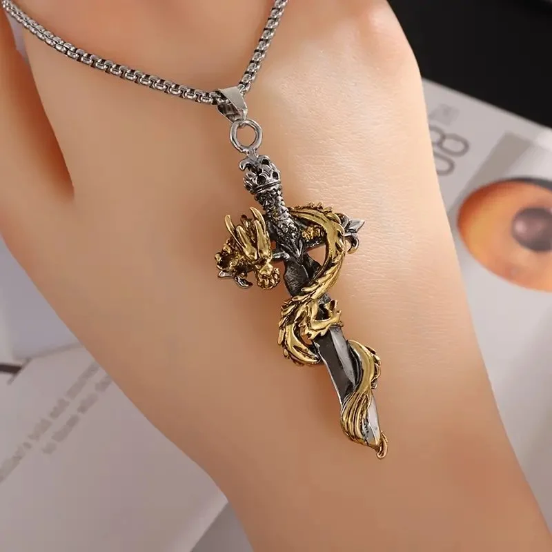 Chinese Dragon Holy Sword Pendant Necklace 2.jpg