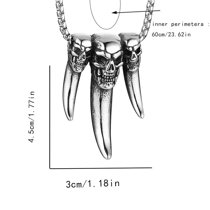 Skull's With Wolf Teeth Necklace.3.jpg