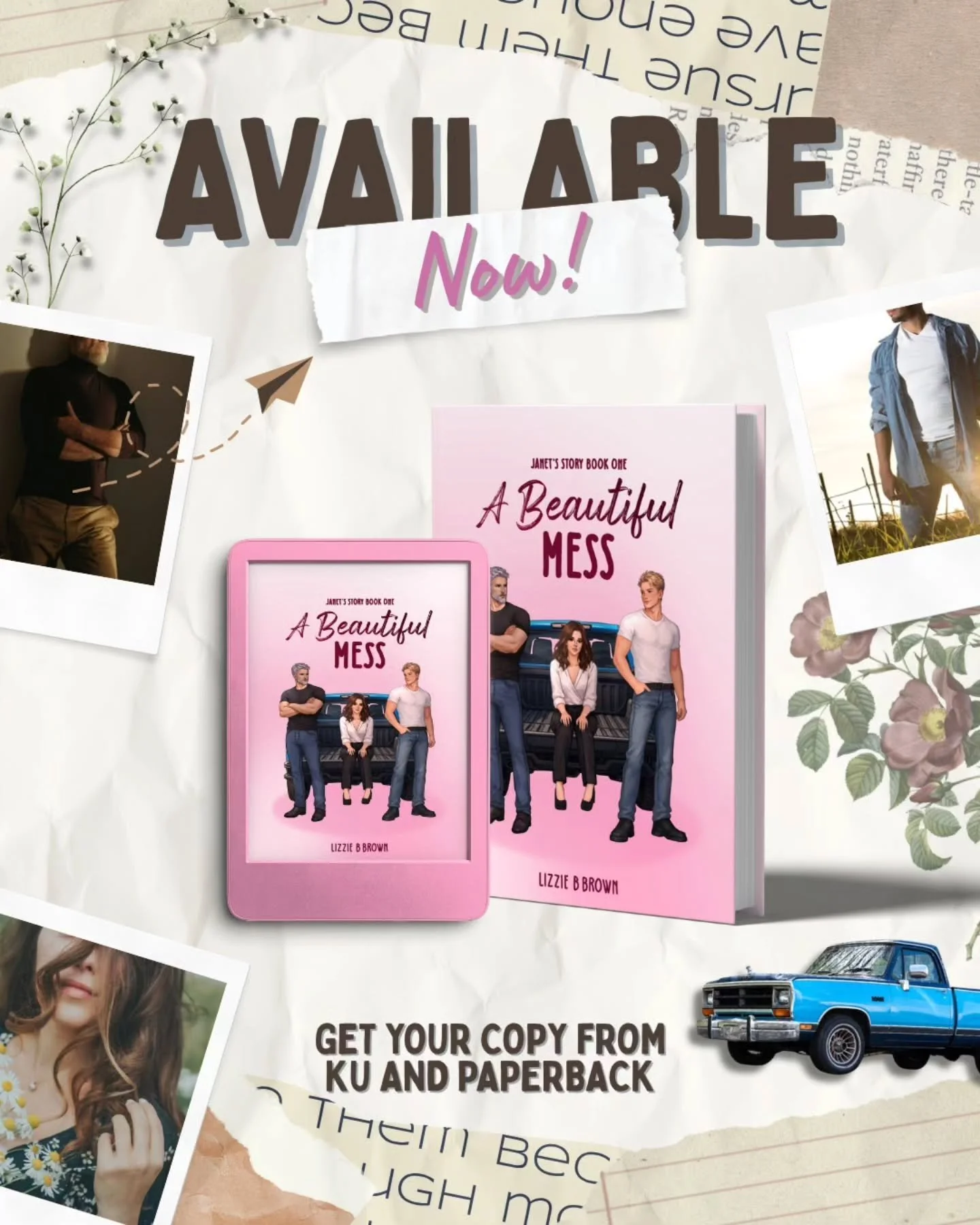 when it's a why choose romance and the golden retriever is ✨down bad✨ for her despite the age gap 🤭

"A Beautiful Mess" by Lizzie B Brown is a spicy MFM why choose romance, the perfect read for readers who enjoy age-gap dynamics, attentive