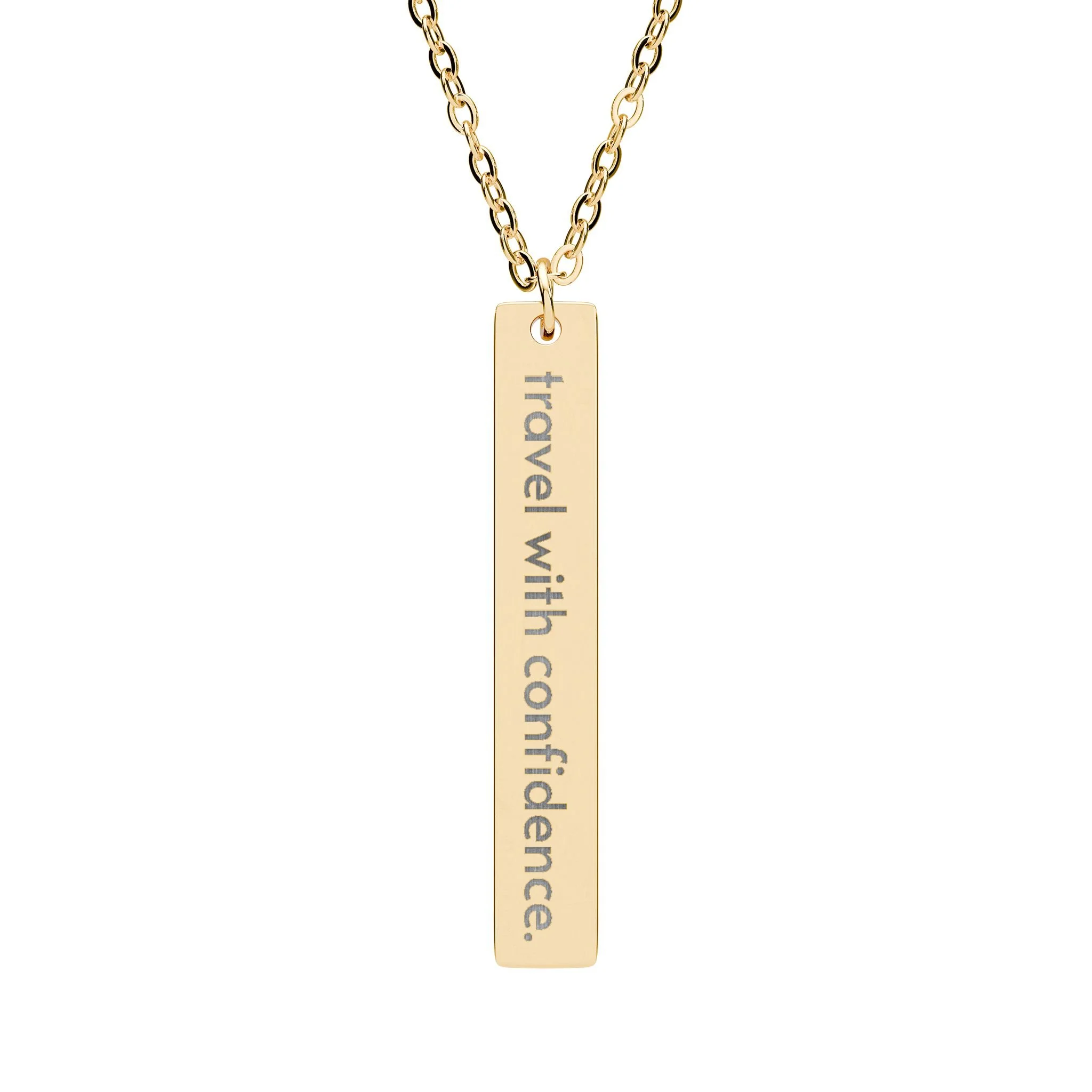 Travel With Confidence Bar Necklace