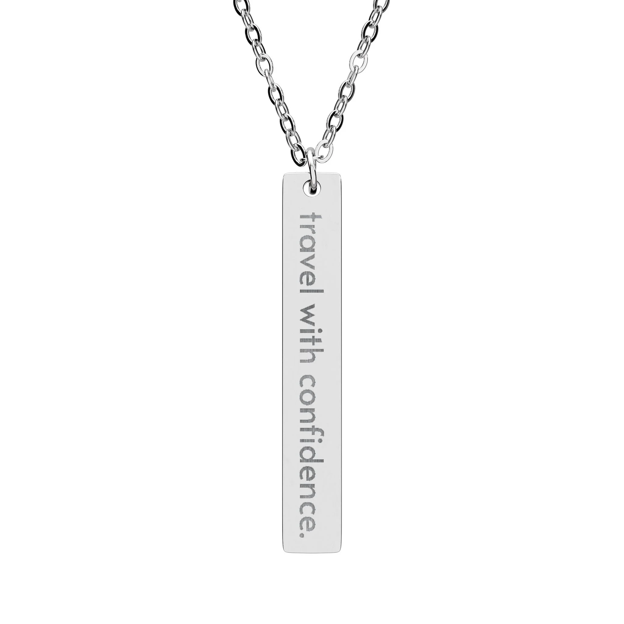 Travel With Confidence Bar Necklace