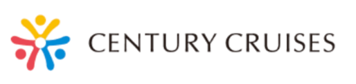 Logo of Century Cruises with colorful abstract human figures and text.