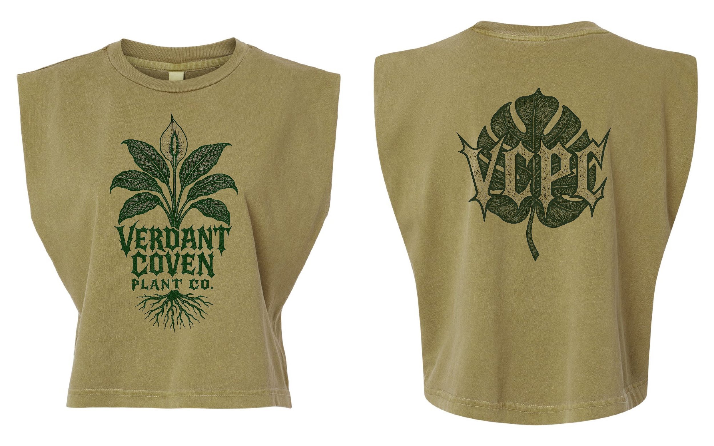 OG Muscle Tank Peace Lily Green