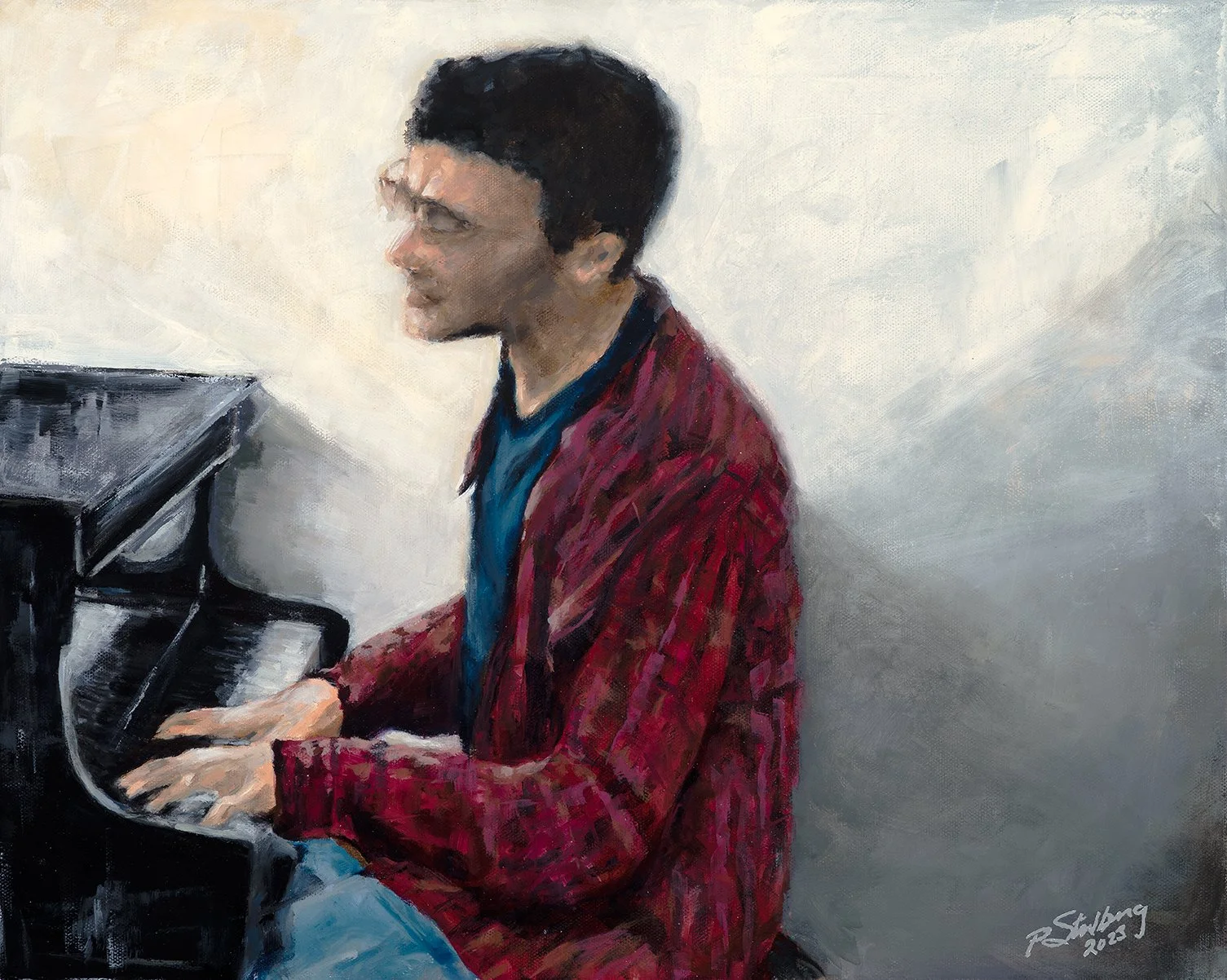 Rhapsody in Plaid | Oil on canvas | 20"x16" | $700