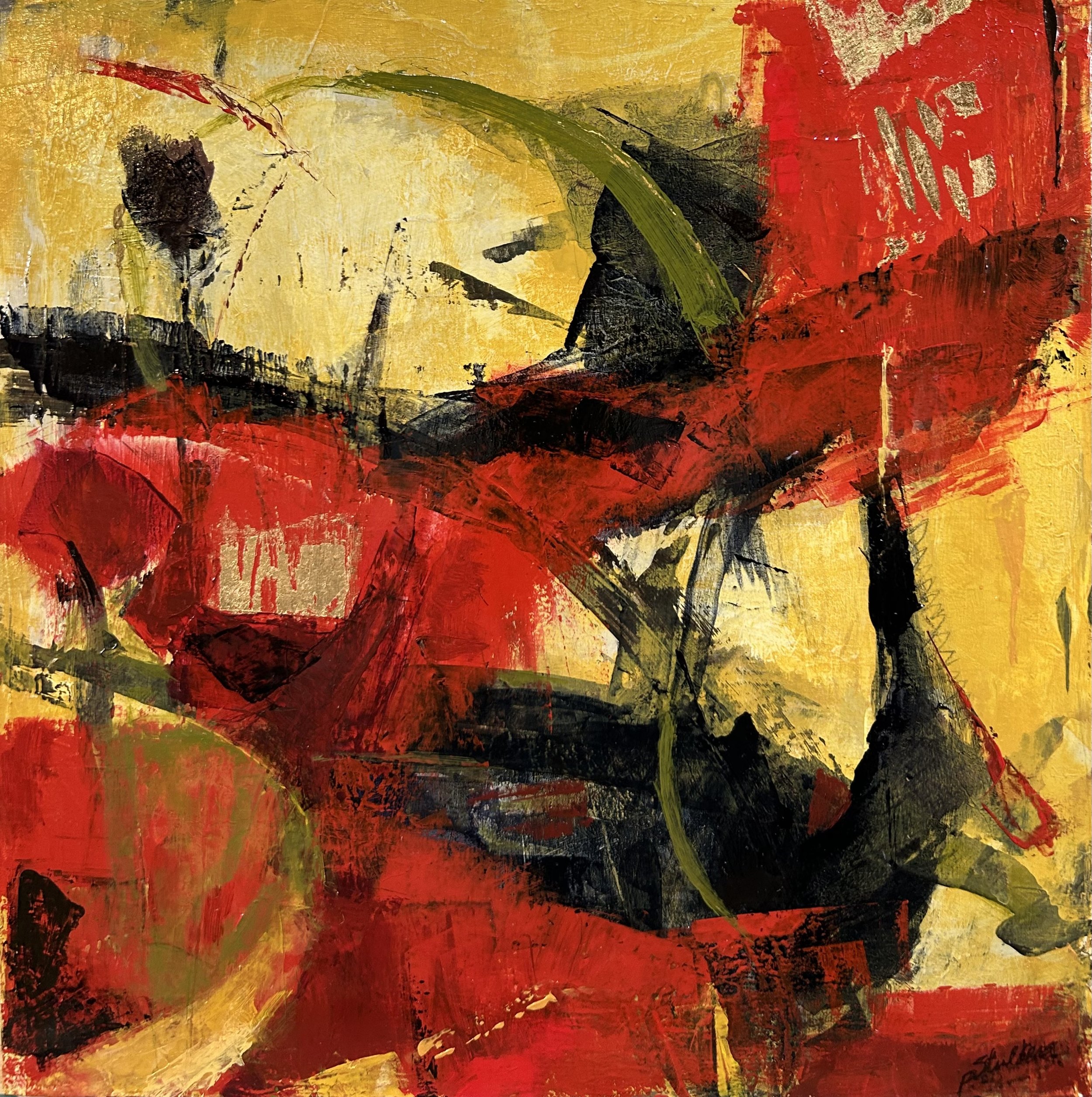 Agitation | Acrylic on wood | 12"x12" | $300