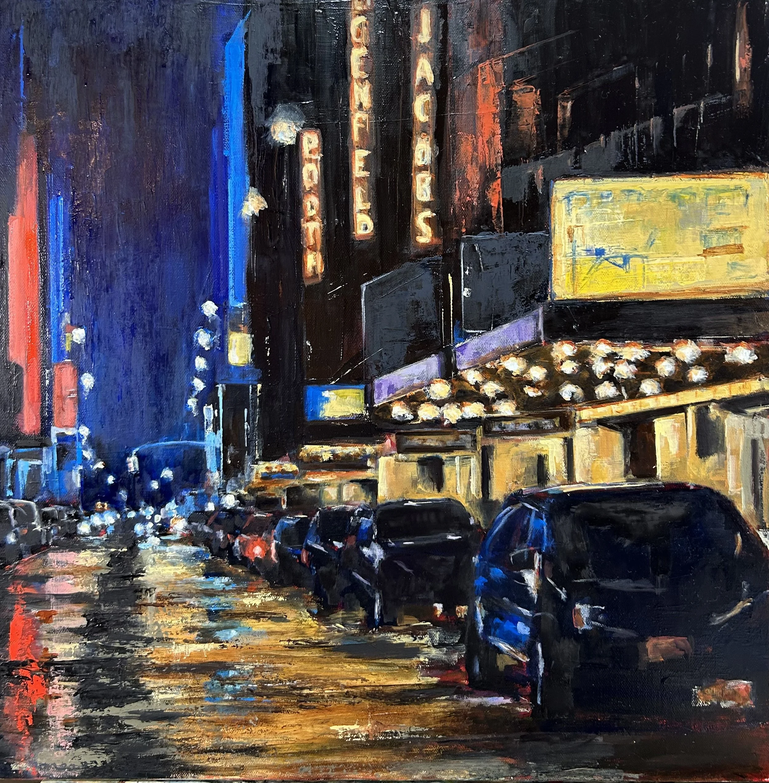 Lights | Oil on canvas | 20"x20" | Source photo credit to Ian J. Lawrence | SOLD