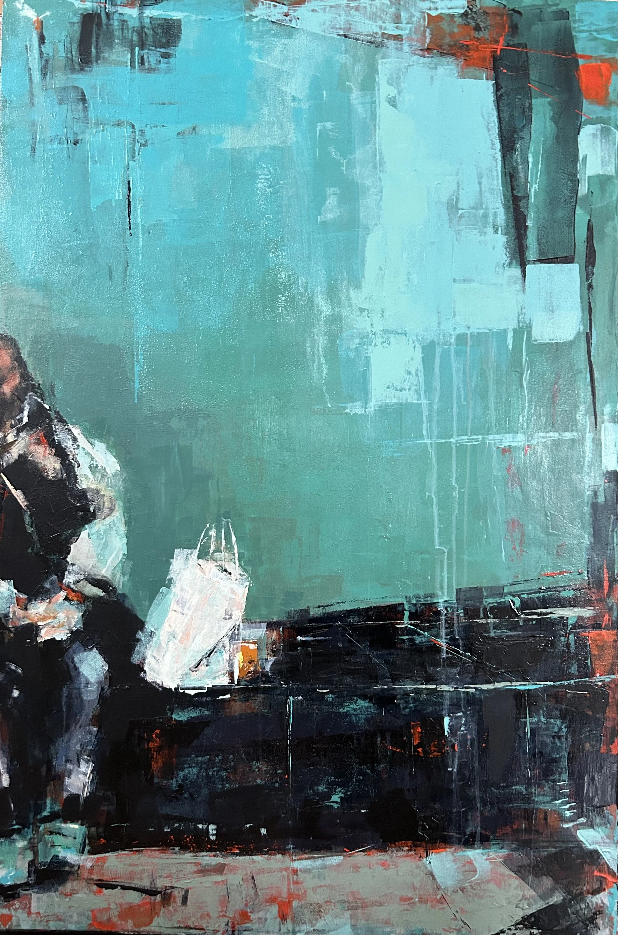 Take-Out | Acrylic on wood | 24"x36" | Source photo credit to Ian J. Lawrence | $1700