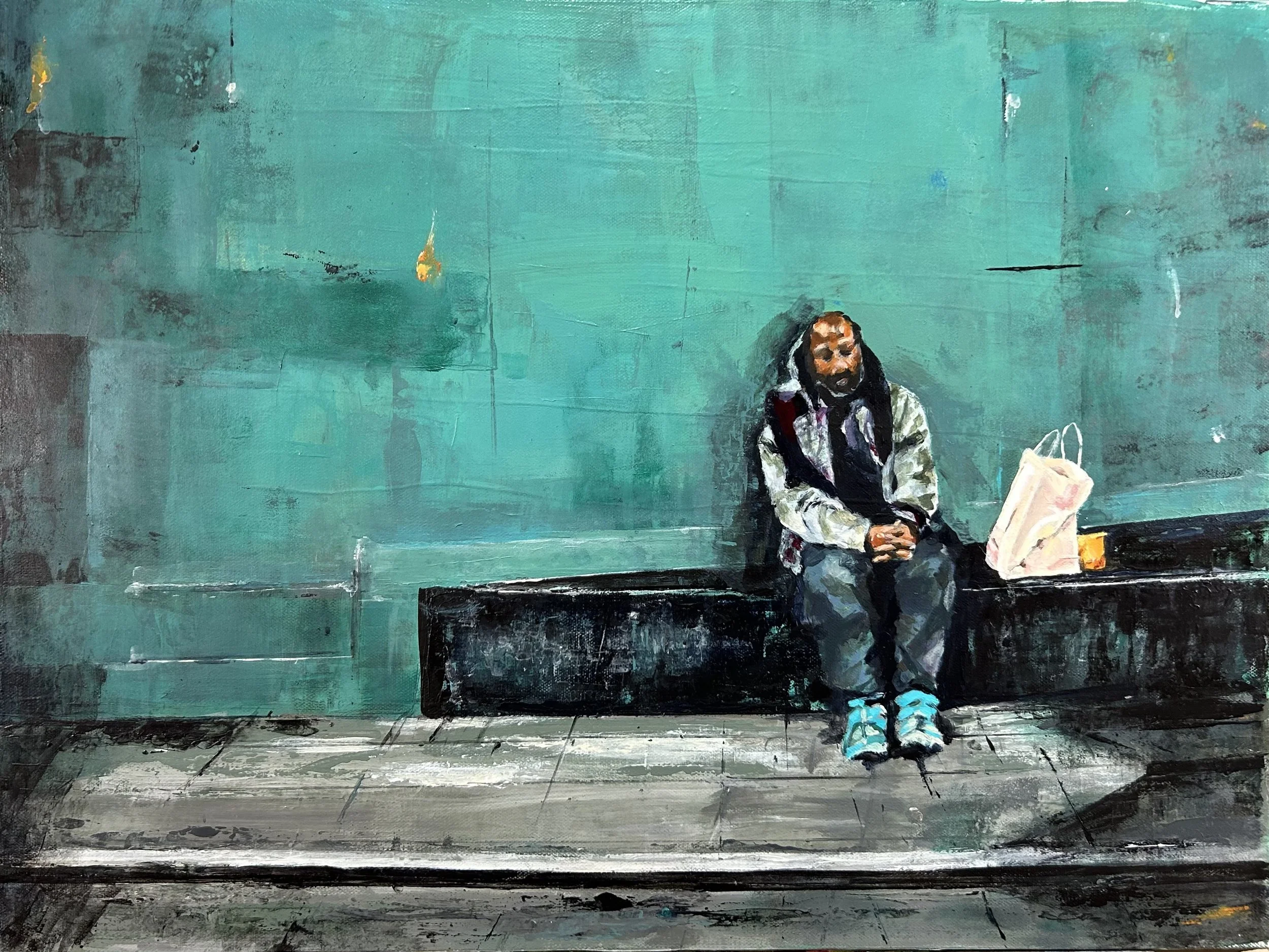 4am | Oil on canvas | 24"x18" | Source photo credit to Ian J. Lawrence | $850