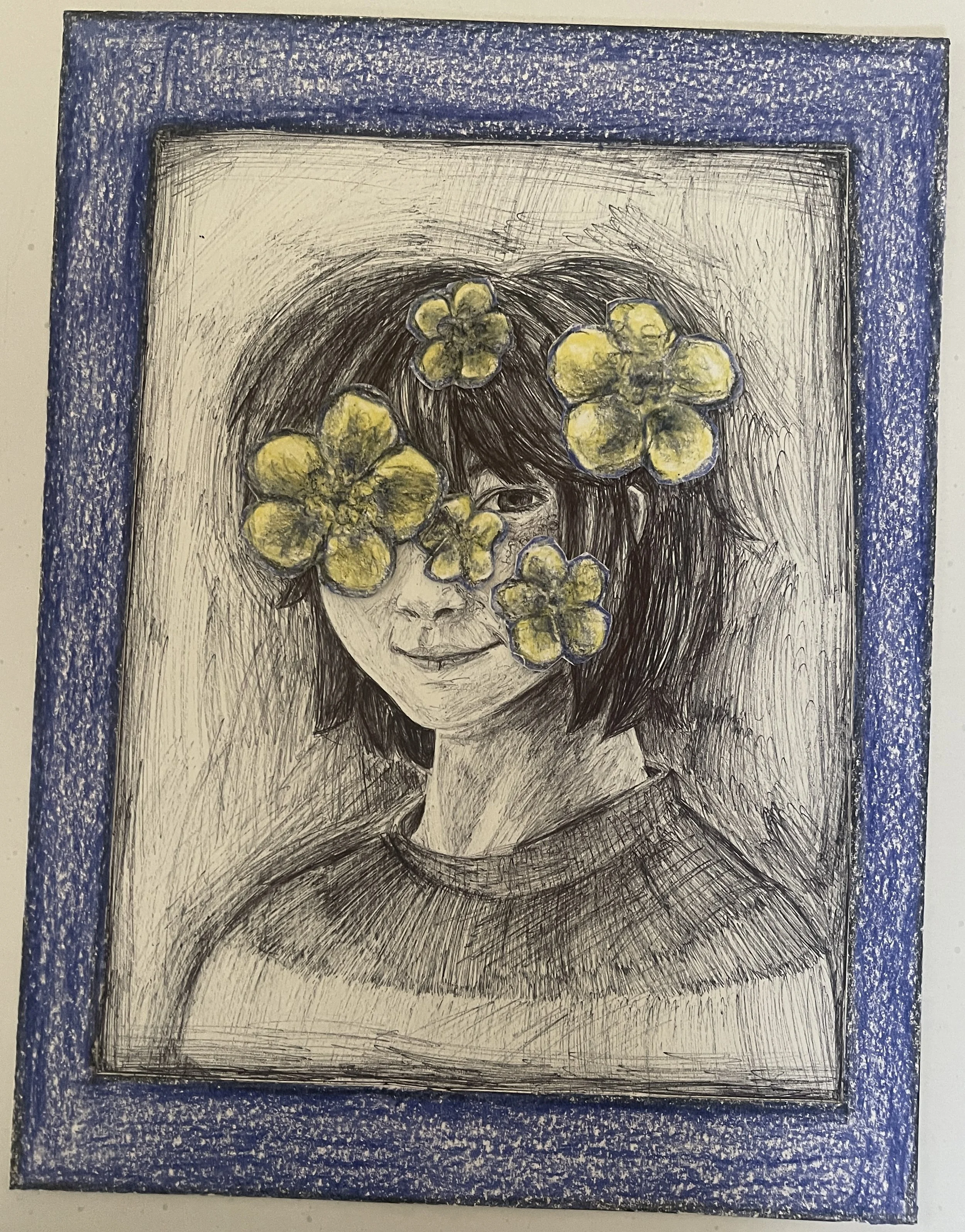 Medium: Pen, crayon, and color pencil on paper