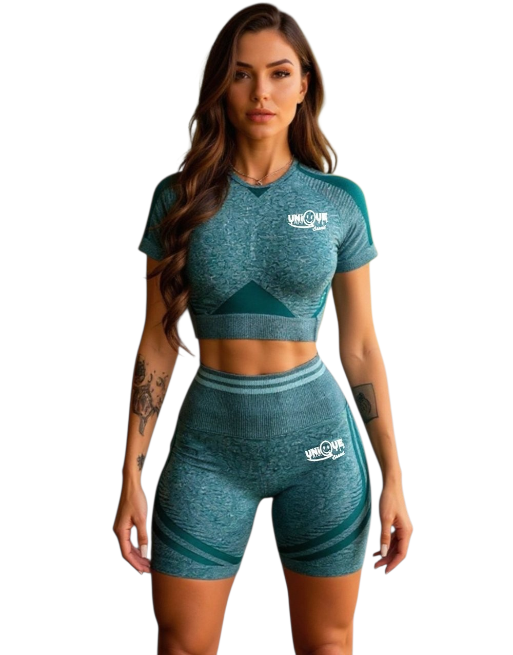 Women's Seamless Biker Shorts Set