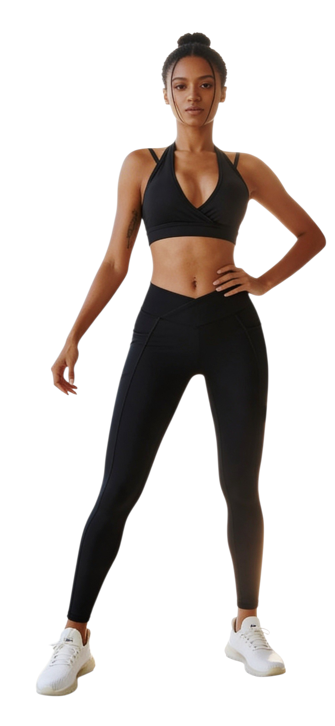 Stylish 2 Piece Yoga Fitness set for workout. crop top