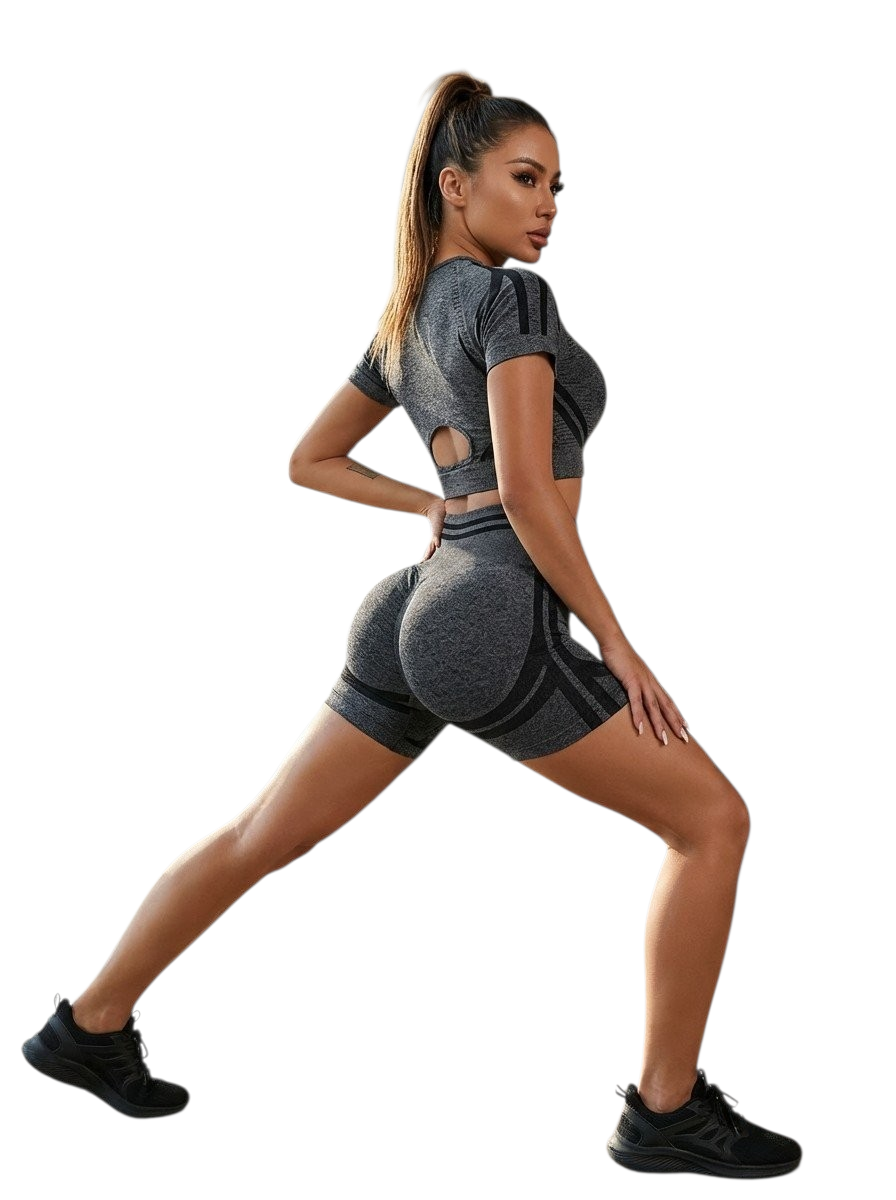 Women's Seamless Biker Shorts Set