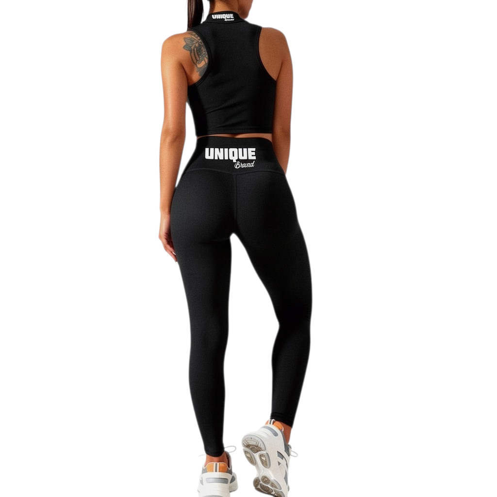 UB:  Women Stretchy Activewear Crop Top and Pants Set.