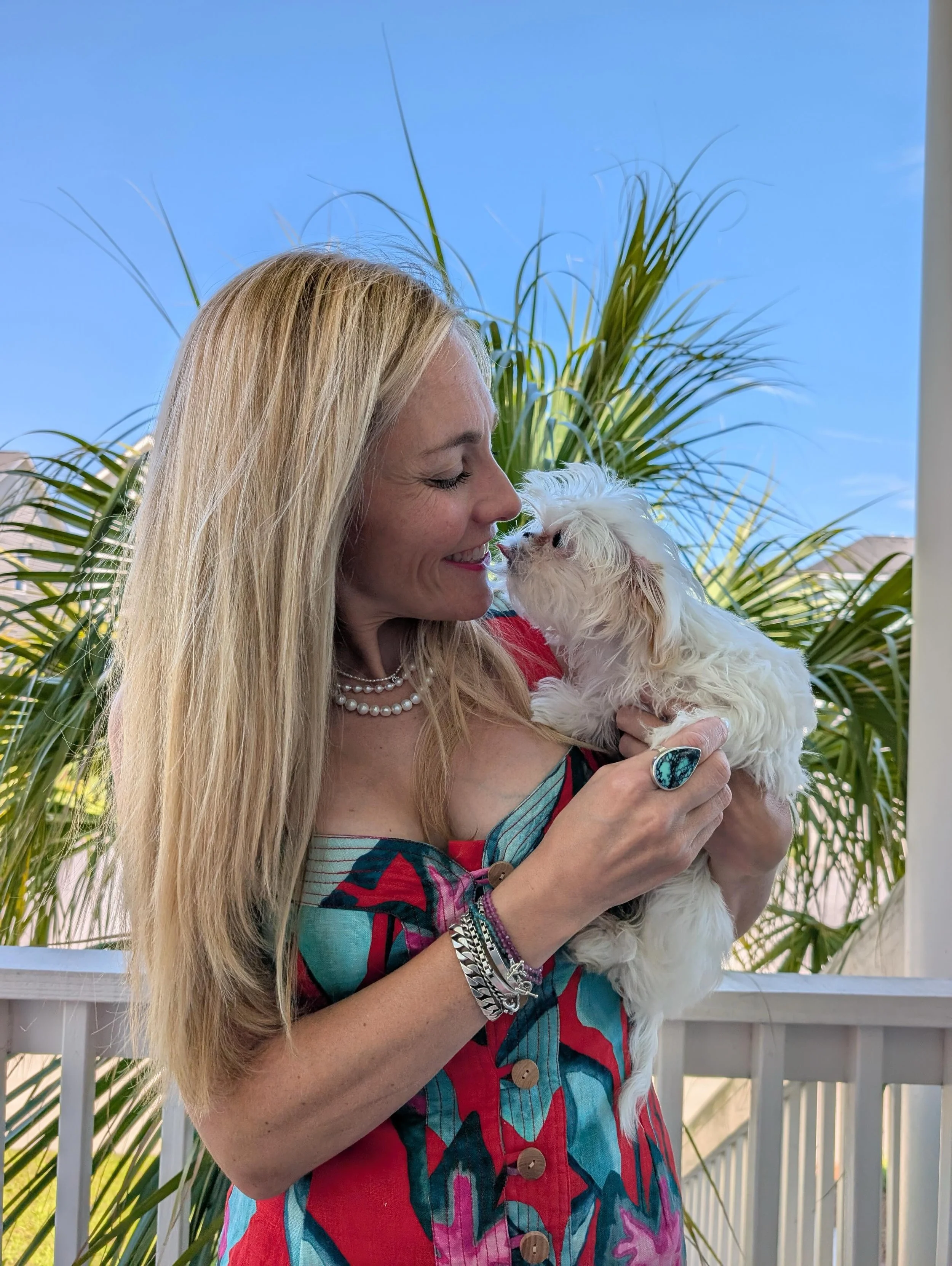 Pearl joined me to announce Pearls are live on the website! Saltwater &amp; Freshwater. Necklaces and bracelets. All uniquely hand knotted with colored cord. I love layering them together or with my other precious metal and gemstone pieces. Have fun 