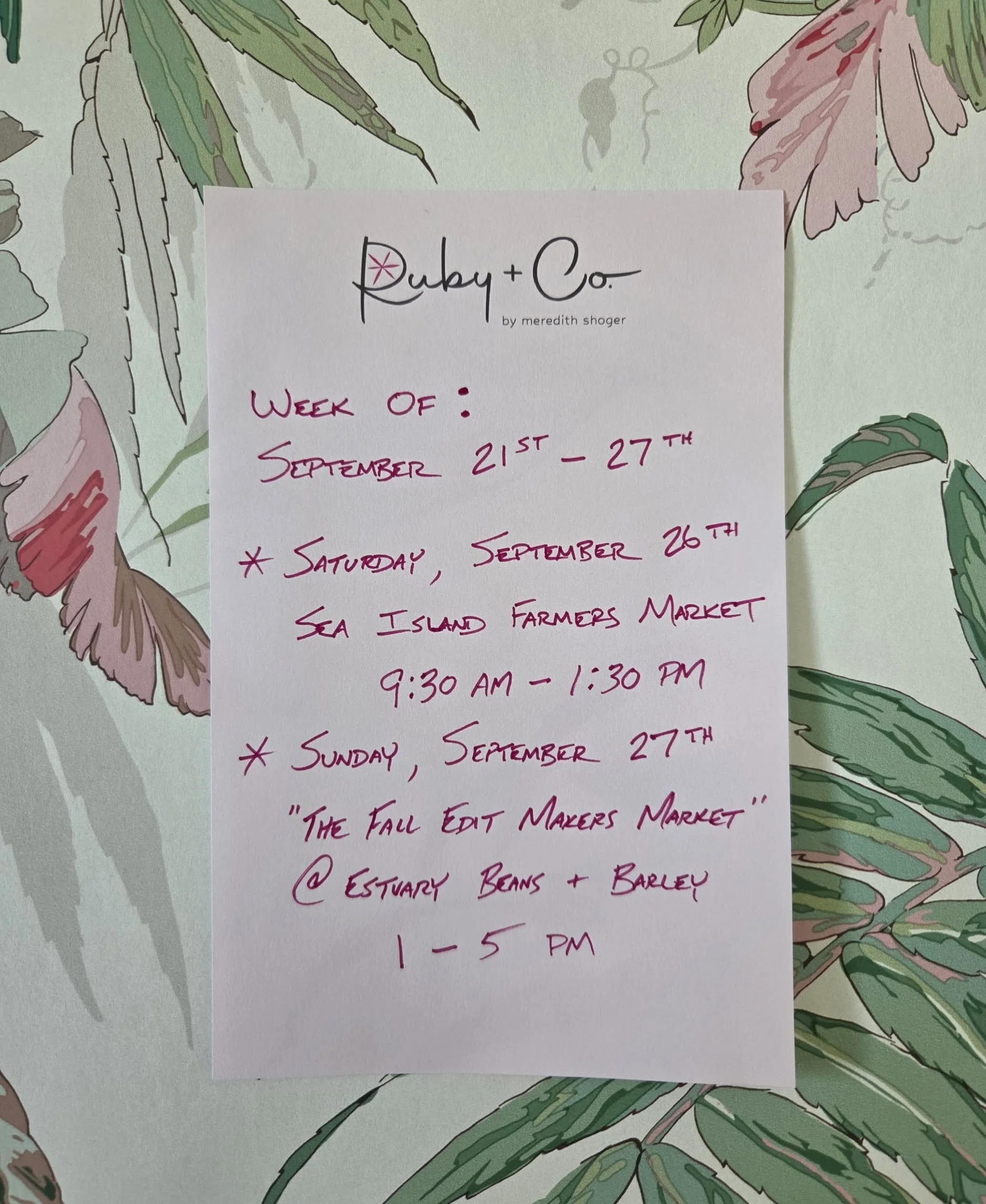 Where to find our Outdoor Jewelry Store this week! #handcraftedjewelry #silverjewelry925 #genuinegemstones #madeincharleston #femaleowned