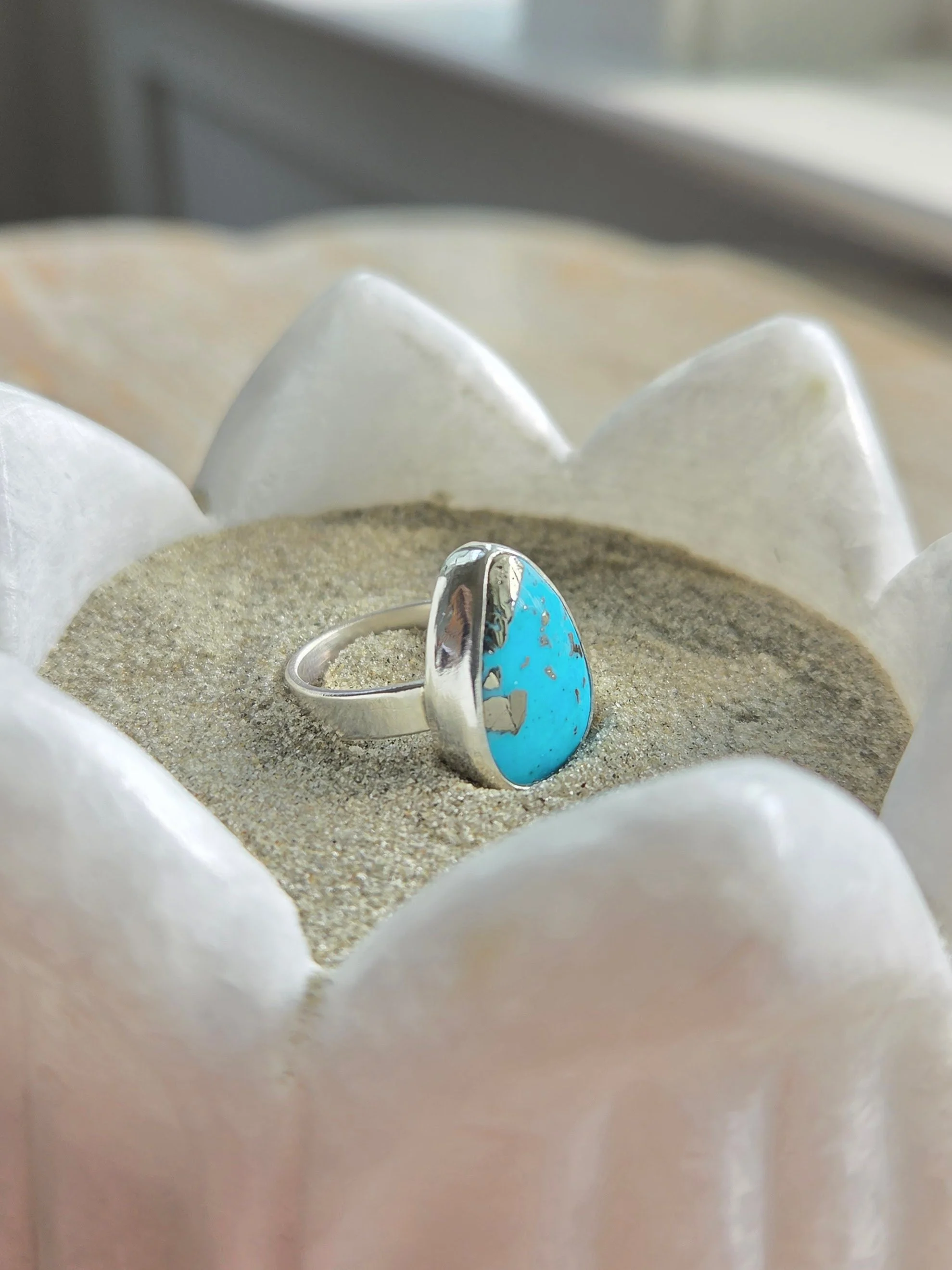 Sterling Silver Bezel Set Persian Turquoise 2.jpg