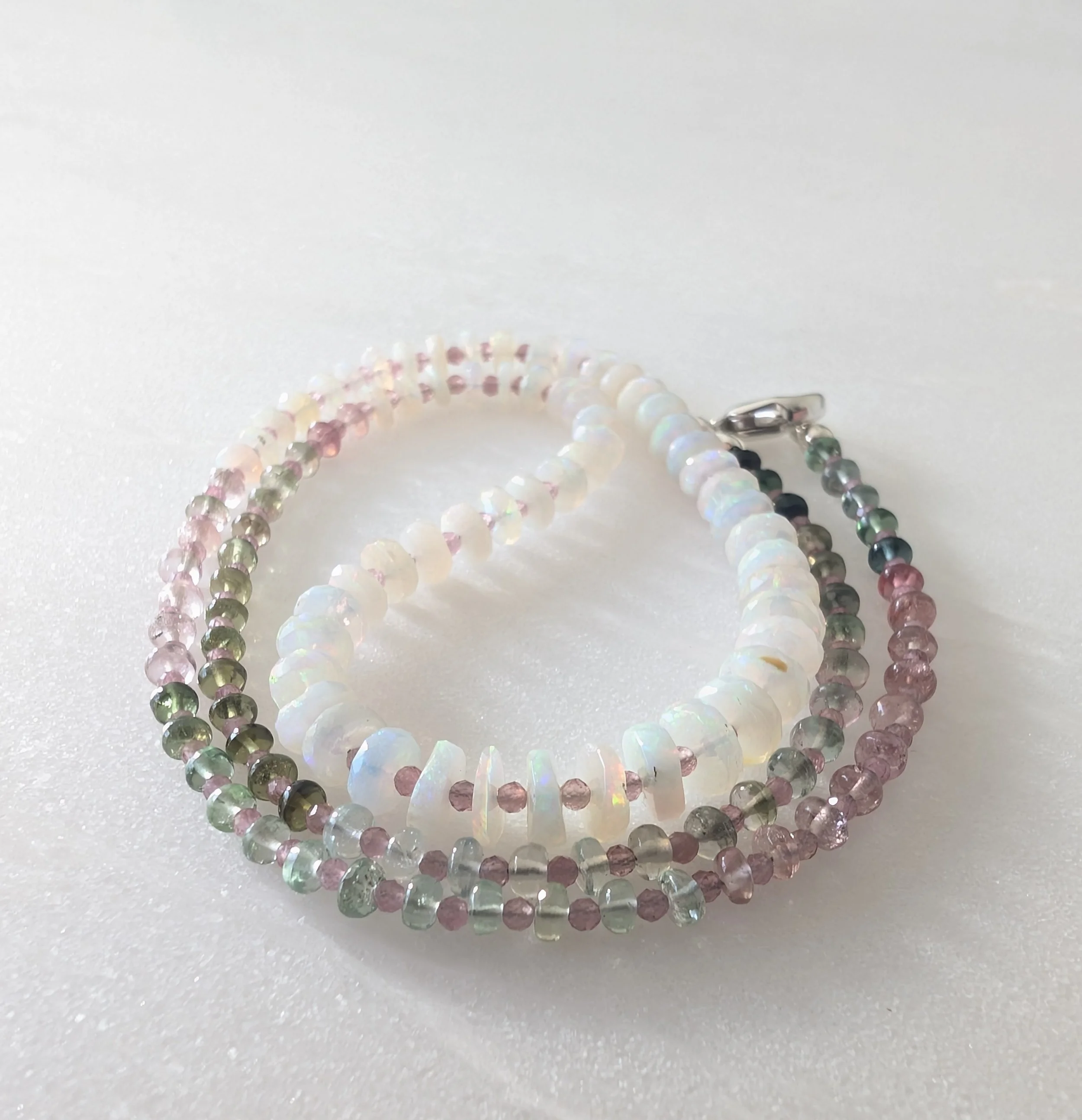 Tourmaline and Opal Necklace