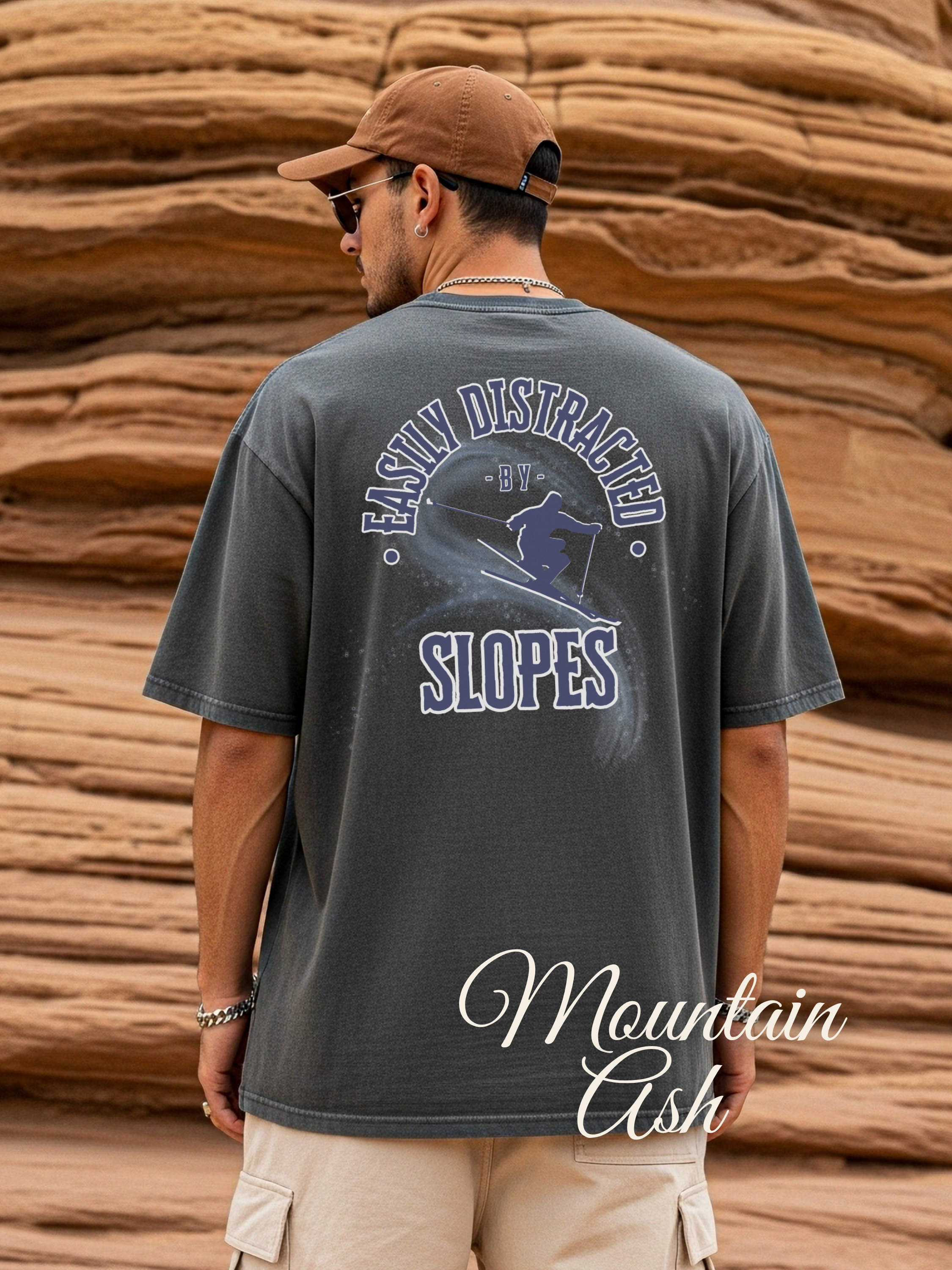 Skiing on the Mind - Backcountry Black - Summit Stitch Co - Men Easily Distracted by Slopes.png